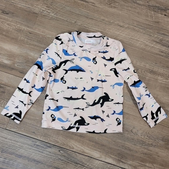 Hanna Andersson Kids Rash Gaurd Swim Shirt Size 3T - Picture 2 of 5